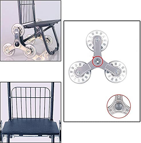 gbgymjm Einkaufstrolley-Tasche Faltbar,Küchenaufbewahrung Utility Carts Faltbarer Einkaufswagen Antirost-Stahlrohr… – Bild 6