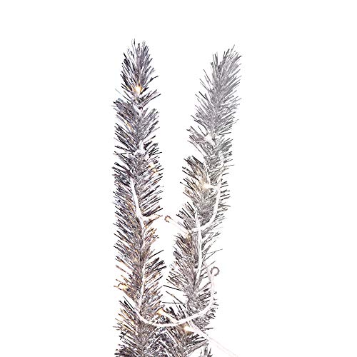 Vickerman 6' Vintage Aluminum Artificial Christmas Tree, Warm White Low Voltage Led Wide Angle 3Mm Lights - Faux Christmas Tree - Seasonal Indoor Home Decor #TOP1