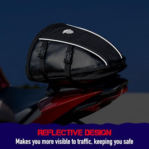Bolsa de Cola para Motocicleta Nomad USA, Impermeable, Expandible 10-15L, con Correa de Hombro y Cubierta para Lluvia miniatura 5
