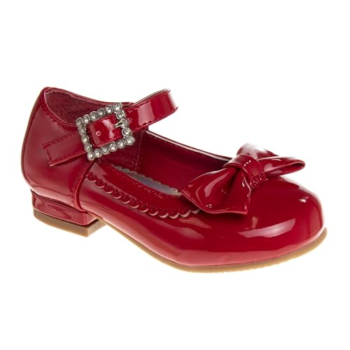 Josmo Girls Mary Jane Shoes - Stylish Comfortable Dress Footwear, Red Patent, 7 (Toddler) by Josmo - Used condition - US$15.01