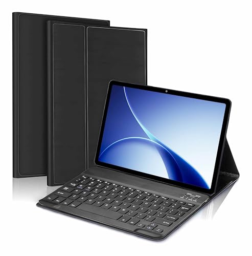Image of ProElite Keyboard case for Oppo Pad 5 12.1 inch, Magnetic Detachable Wireless Bluetooth Keyboard for Oppo Pad 5 12.1 inch, Black