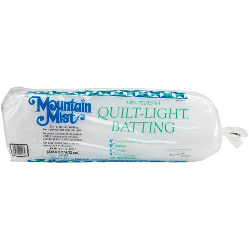 Mountain Mist Quilt-Light Polyester Batting, Queen 90-Inch-By-108-Inch #TOP12