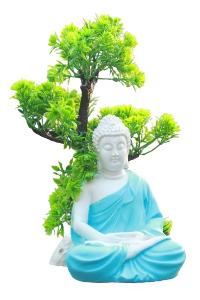 Shirlip Meditating Buddha Statue with Marble Finishing Home & Office Decoration and Artificial Plant for Aquarium Fish Tank Decoration Combo Pack Ornament and Plant (B0CVQH669P) Amazon Price History, Amazon Price Tracker
