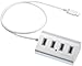 Produktbild AmazonBasics - USB-Hub, USB 3.1 Typ C, 4-poliger Hub, Aluminium, Silber
