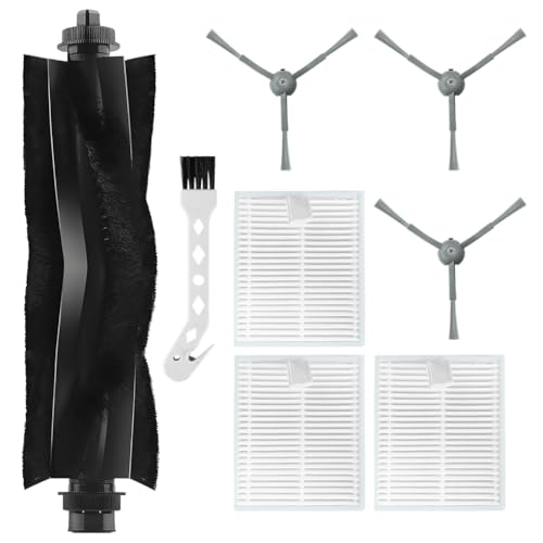 Image of HASTHIP 8Pcs Robot Vacuum Cleaner Accessories for Eufy L60, Replacement Accessories with 1 Main Roller Bursh, 3 Side Brushes, 3 Filtration Panels, 1 Cleaning Brush Tool, Cleaning Tools