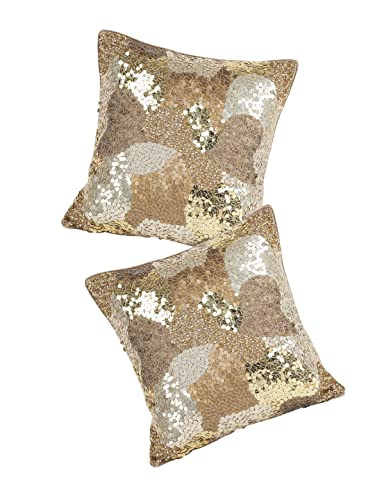Image of eyda Embellished Cushion Cover Set of 2-16x16 Inch