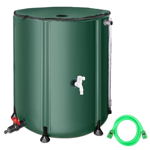 Rain Barrel Water Collection System Anti-Collapse - 53 Gallon Portable