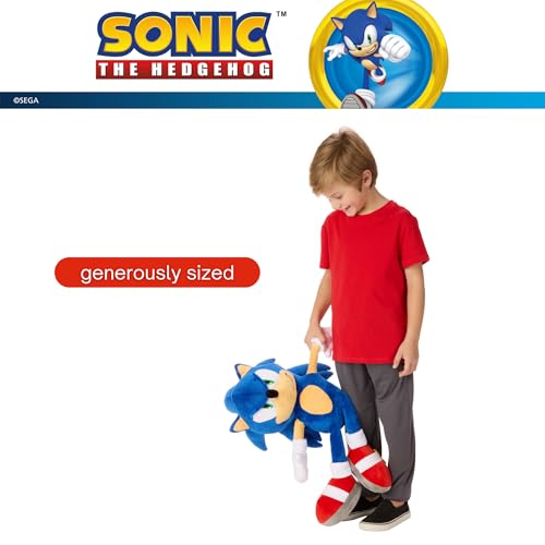 Image of Sonic The Hedgehog Weighted Cuddle Pillow - 3lb Soft Plush & Cozy Pilow for Comfort, 27 inch Tall (Officially Licensed Product) By Franco Calm
