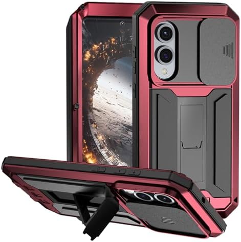 FunnyWin Compatible with Samsung Galaxy S25 FE Metal Case with Camera ...