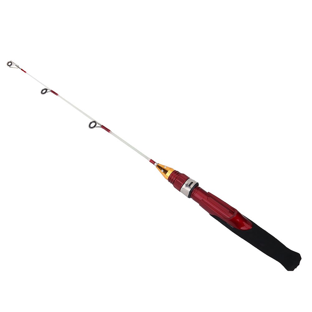 Keenso Caña de Pescar en Hielo, 50 cm, Ligera, Mini 2 Secciones, Invierno, Hielo sólido, Pesca, caña de camarón, Poste
