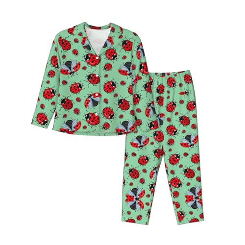 Pyjama imprimé coccinelles rouges EdWal fini les nuits fraîches inconfortables