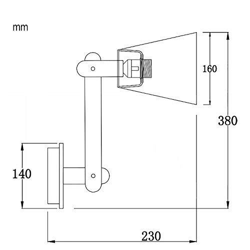 Aplique de pared regulable de madera para evitar fatiga visual 3