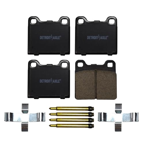 Image of Detroit Axle - Rear Brake Pads for Volvo 240 740 760 850 940 960 C70 S70 V70 Ceramic Brake Pads w /Hardware Replacement