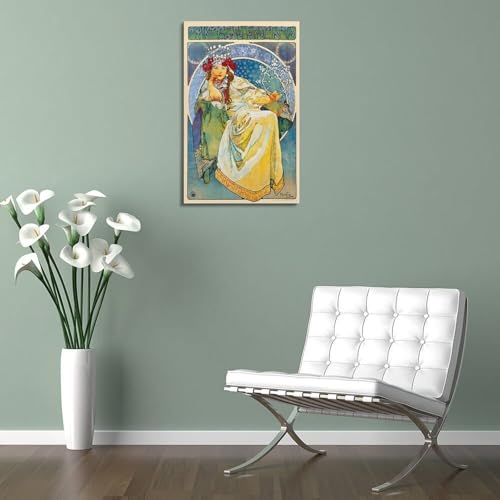 Toile Alphonse Mucha Princesse Jacinthe 20x30 impression de luxe