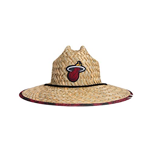 Image of NFL Team Logo Americana Floral Lifeguard Beach Straw Sun Hat