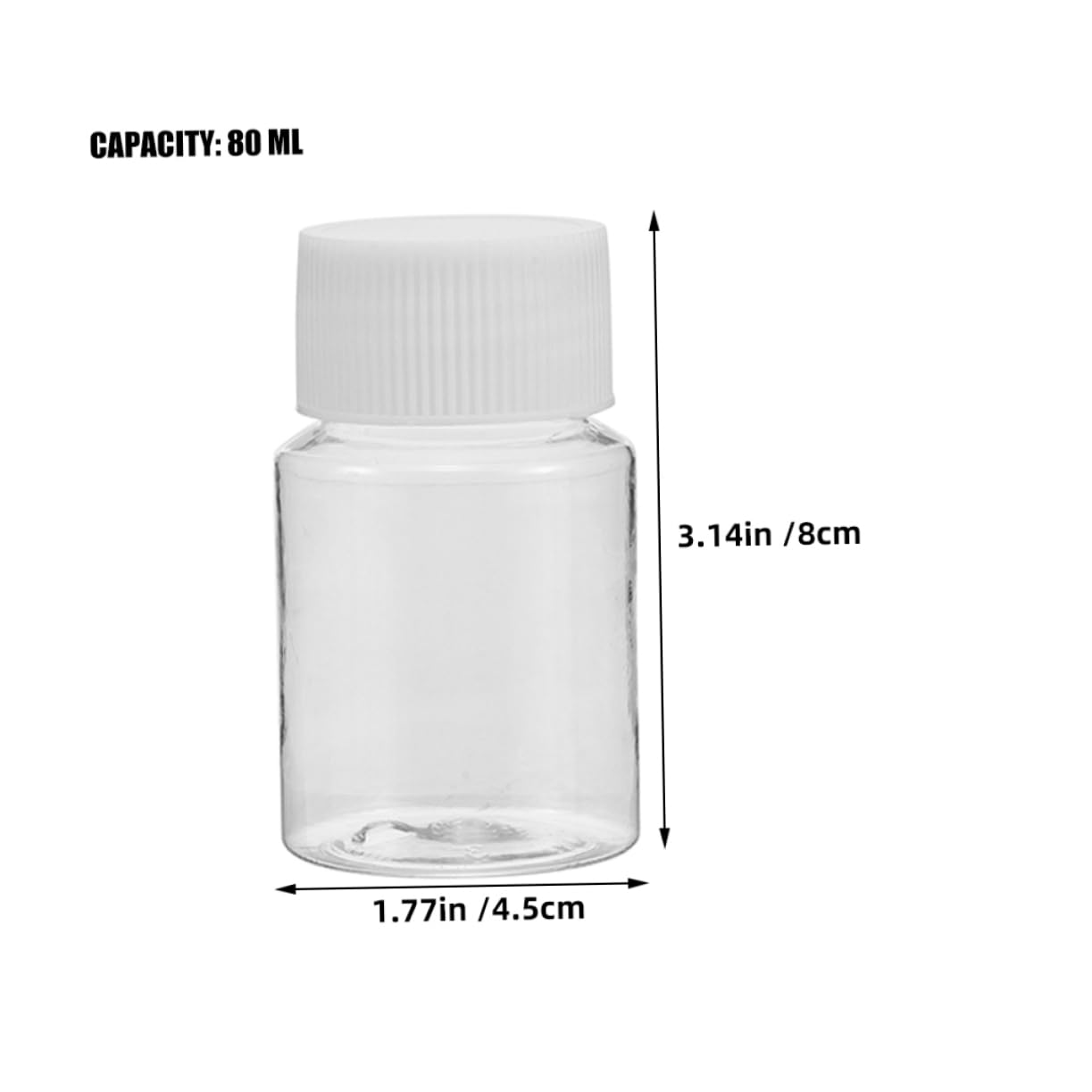 Didiseaon Vial Tiny Container Lids Plastic Sample Bottles for Medicine Travel Bottles Caps