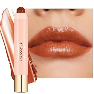 Oulac Orange Lipstick – Moisturizing Lipstick Tinted Lip Balm for Dry Lips, Rust Red Lip Crayon & Blush – Lip Colour and Cheeks Makeup | 2.48g, Pumpkin Please! (07)
