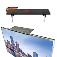 SCHWAIGER TV-Regal 18 Zoll I TV-Ablagesystem & TV-Topper für Soundbar, Receiver & Multimedia-Geräte I werkzeuglose Halterung über dem Fernseher I Multimedia-Ablage I bis 9 kg belastbar