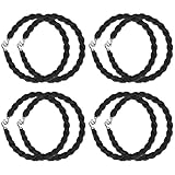 8PCS Military Boot Straps, Elastic Boot Bands Blousing Garter Straps Outdoor Legging Rope with Metal Hook for Pants Men and Women Outdoor Hiking Military(Black)
