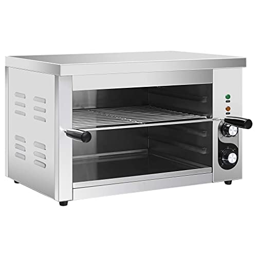 vidaXL Salamandre Electrique Cuisine Professionnelle Hôtel Restaurant Société Publique Ecole Viande Légume Sandwich 3000 W Acier Inoxydable
