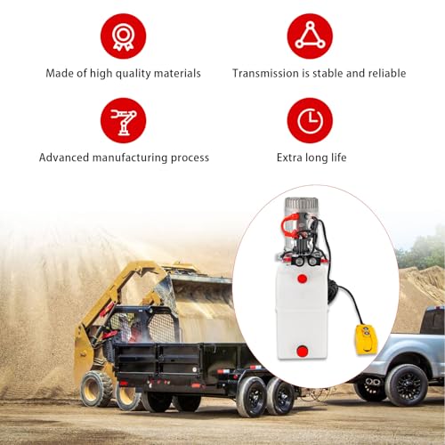 Image of 12V DC 6 Quart Double Acting Hydraulic Pump