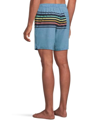 SAXX UNDERWEAR Men's Standard Oh Buoy 2-in-1 7" Volley, Bold Stripe/Lake Blue3