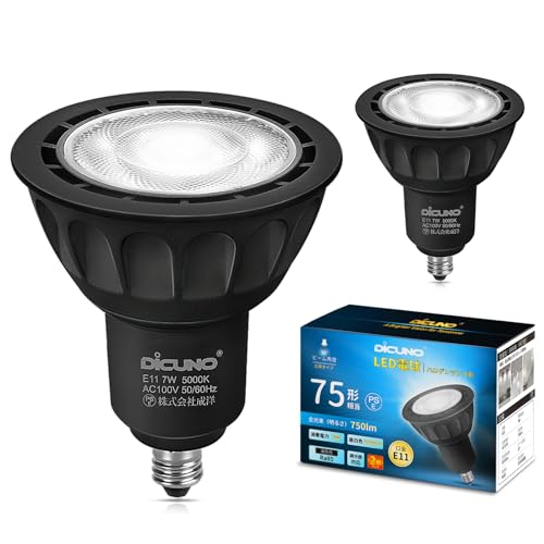 DiCUNO E11 LEDd X|bgCg Ή 7W 75W`nQd F 5000K 750lm LEDX|bgCg Lp Px AC100V PSEF؍ς ubN 2