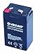 Produktbild Velamp Wiederaufladbare Bleibatterie 23721, Faston-Anschlüsse, 4 V, 2 Ah, schwarz