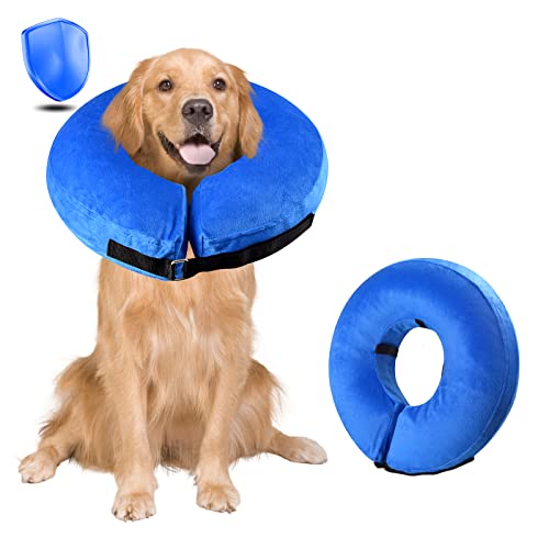 Dog-Cone-Alternative-After-Surgery-Soft-Dog-Cone-for-Extra-Large-Dogs-Dog-Donut-Collar-Inflatable-Elizabethan-Dog-Cone-Collar-to-Stop-Licking-Recovery-Dog-E-Collar-for-Pets-XLNeck18-25