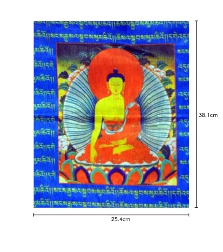 Drapeaux de prière bouddha tibétain en satin premium grand format