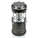 Switch-Less Compact LED Camping Lantern - Extremely Bright - AA Battery Compatible - Ultra Lightweight - Water Resistant - For Emergencies, Hiking, Outdoors, Fishing, Power Outages, Tents, Perfect Gift - Gun Metal Grey - Simply Aeonic