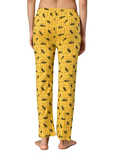 Image of KOTTY Yellow Cotton Printed Women Pyjama