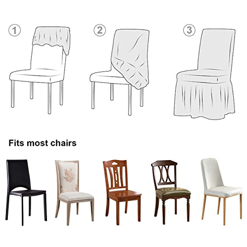 HuaLiSiJi Coprisedia Grigio Coprisedie con Volant