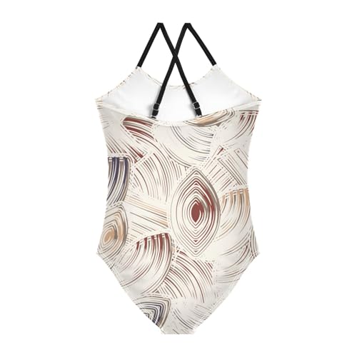 Abstract Geometric Girl Swimsuit Kids Bathing Suits Girls Toddler Swim Suits for Girls Beach Swimwear 4T2