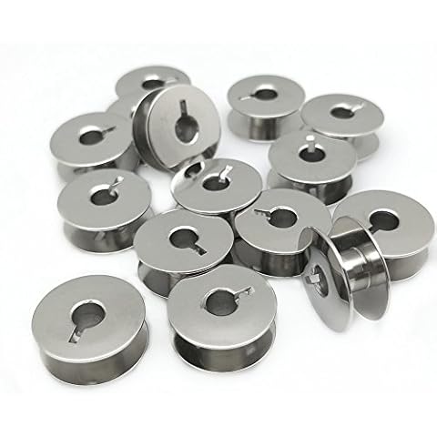 YEQIN 20 pk"L" Metal Bobbins for Sewing Machine Alphasew Bernina Brother Riccar Baby Lock +More (55623S) - (SA159) - (H12413002) Cover