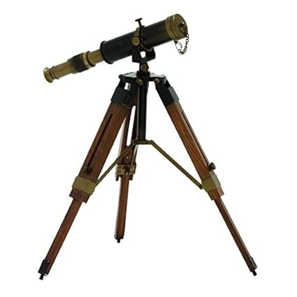 A.N. Survey Instruments Vintage Brass Telescope with Tripod Stand Antique Finish Vintage Nautical