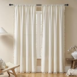 Joydeco Beige Boho Curtains...