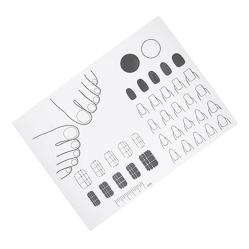 HAPINARY Nail Training Mat Acrylic Nail Training Pad Nail Mat for Fingernails Nail Art Pad Silicone Nail Salon Tool