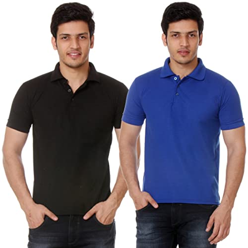 Image of Amazon Brand - Nora Nico Men's Cotton Pique Half Sleeves Solid Polo T Shirts-Pack of 2