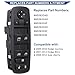 Power Window Switch Master Window Door Lock Control Compatible with 2008-2012 Jeep Liberty, 2009-2010 Dodge Journey, 2007-2012 Dodge Nitro Replaced 4602632AH 4602632AD, 1 AUTO, 8+13 Pins, Green Light