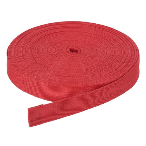 Sangle en Nylon DMiotech 25mm x 45m Rouge pour Bricolage et Couture