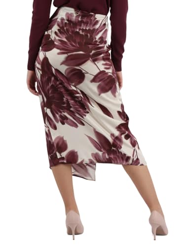 Twinset Para Mujer. 252TP2702 Falda Estampado Floral Rosa (42), Casual, Viscosa - 4