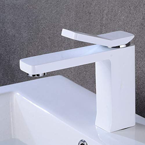 Robinet en laiton blanc résistant au calcaire pour salle de bain