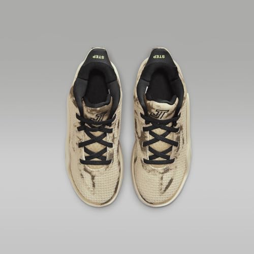 NIKE Tatum 1 Little Kids' Shoes (DX5357-200, Fossil/Sesame/Electric Green/Black) Size 124