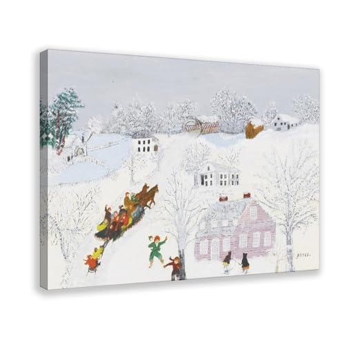 Toile Over The Bridge de Grandma Moses haute définition pour bureau