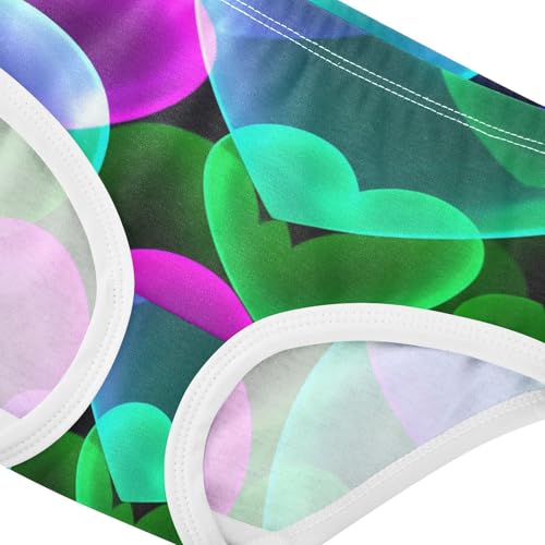 Glowing Green Blue Purple Hearts Girls Underwear Toddler 2t Cotton Girl Panties Cute Florals Briefs Underpants4