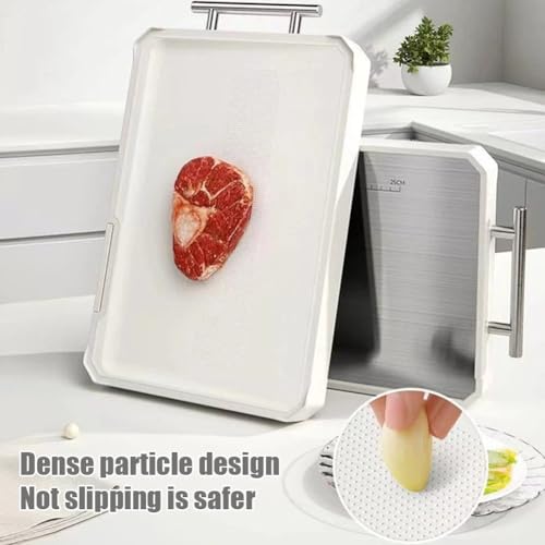 Planche à découper en acier inoxydable durable pour cuisine et découpe