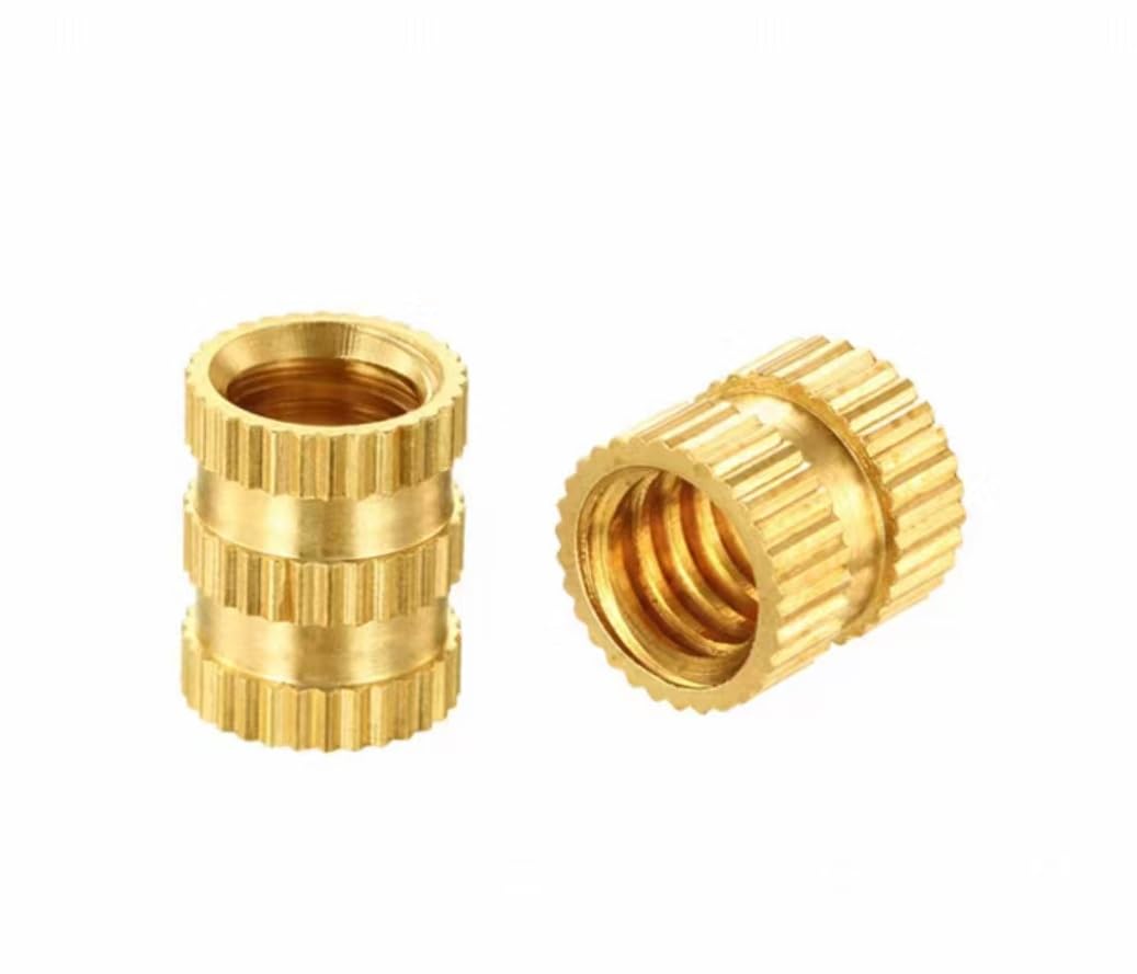 100 szt. M3 OD 5,3 mm wysokość 3-20 mm z litego mosiądzu radełkowana gwintowana nakrętka wkładka ślepy otwór do drukowania 3D z tworzywa sztucznego(M3*18 * 5.3mm)