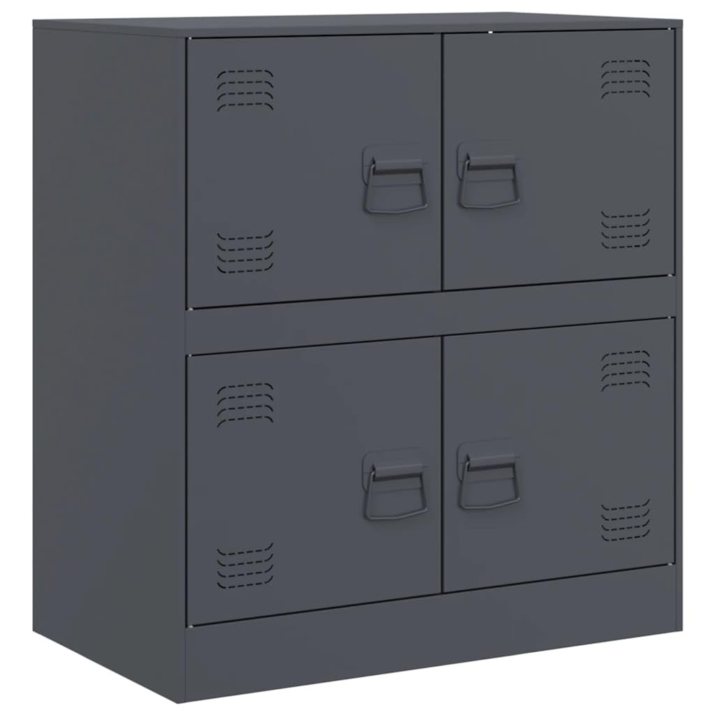 Credenza in Acciaio Laminato a Freddo Antracite 67x39x73 cm