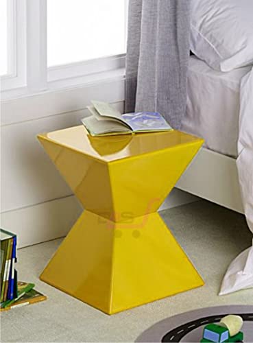 Image of Brown Arts Shoppee Craetive Side Table, Nightstand Coffee End Table for Living Room, Bedroom, Small Spaces Side Table for Living Room (Green) (Yellow)